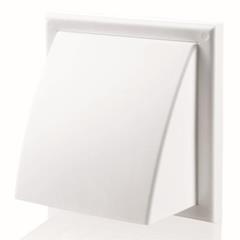 Wylot ścienny z zaworem zwrotnym i okapem fi 150mm szary MW152AZPKSZ