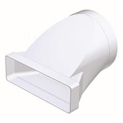 Łącznik kanału płaskego i okrągłego 90x220mm fi 150mm w płaszczyźnie stycznej biały KP90-3