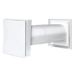 Nawiewnik z regulowaną rurą 305-500 fi 100mm kratką 163x171mm wewnętrzną oraz kratką zewnętrzną z siatką biały WZG