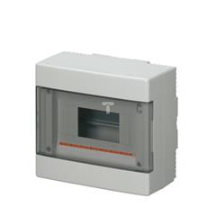Rozdzielnica modułowa 1x8 natynkowa drzwi transp. seria 600 IP40 200x180x100 szara EC60008