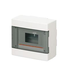 Rozdzielnica modułowa 1x8 natynkowa drzwi transp. seria 600 B IP40 200x180x100 biała EC60008B