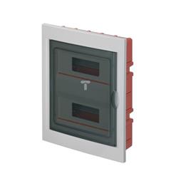 Rozdzielnica modułowa 2x12 podtynkowa drzwi transp. seria 630 IP40 320x388x80 szara EC63024