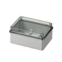 Puszka natynkowa z przeźroczystą pokrywą seria 420 IP65 150x110x70 szara EC420C5