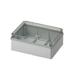 Puszka natynkowa z przeźroczystą pokrywą seria 420 IP65 190x140x70 szara EC420C6