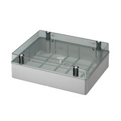 Puszka natynkowa z przeźroczystą pokrywą seria 420 IP65 460x380x120 szara EC420C10