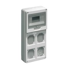 Rozdzielnia budowlana pusta 8 mod.4 gniazda 16A szara EC69023