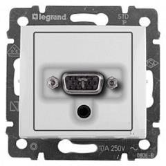 VALENA Gniazdo HD15 (VGA) + Jack 3,5 mm z zaciskami śrubowymi białe 770082