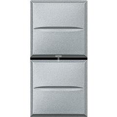 AXOLUTE Przycisk podwójny 10A 250V aluminium HC4036