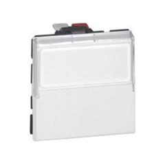 MOSAIC Przycisk przełączny z etykietą 2M 6A biały antybakteryjny 077043