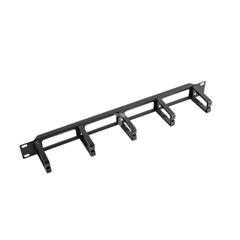 Organizer kabli 19cali 1U z 5 metalowymi uchwytami - typ B czarny LENBERG AK-1202-B
