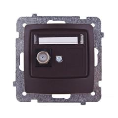 KARO Gniazdo antenowe pojedyncze typu F czekoladowy metalik GPA-1SF/m/40