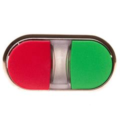 Napęd przycisku podwójnego 22mm zielony i czerwony wystający metalowy IP69k Sirius ACT 3SU1050-3BB42-0AA0