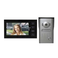 Zestaw wideodomofonu i kamery głośnomówiący  kolorowy 7calowy wyświetlacz LCD czarny RL-10M H1014