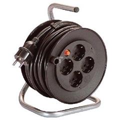 Przedłużacz bębnowy 15m 4 gniazda IP20 czarny 810180