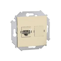 Simon 15 Gniazdo telefoniczne pojedyncze RJ12 beż 1591531-031 WS15-1591531-031