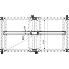 Uchwyty Spacial SF do mocowania pośrednich płyt montażowych tyłem do siebie NSYSIBTB