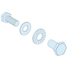 śruby do łącza pomiędzy pionowymi a poziomymi szynoprzewodami(20) 04645