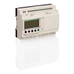 Przekaźnik inteligentny modułowy Zelio Logic - 24 we/wy - 24 V AC - zegar - wyświetlacz SR3B261B