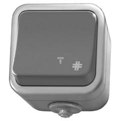 DELFINA Łącznik hermetyczny krzyżowy 16A IP44 szary ŁNH-4D/30