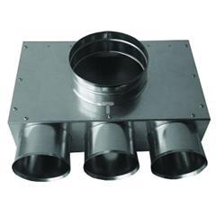 Skrzynka rozprężna 3-króćcowa z odejściem fi75/125mm ocynk DN125 VSK3/125