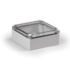 Obudowa Cubo D 120x122x56mm boki gładkie pokrywa przezroczysta ABS DABP121206T