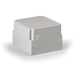 Obudowa Cubo S 175x175x125mm podstawa 50mm boki gładkie pokrywa szara IP67 ABS SABP181813G