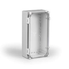 Obudowa naścienna Cubo W 200x400x132mm z zawiasami i zatrzaskami pokrywa przezroczysta IP67 PC WPCP204013T