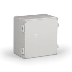 Obudowa naścienna Cubo W 300x300x185mm z zawiasami i zatrzaskami pokrywa szara IP67 PC WPCP303018G