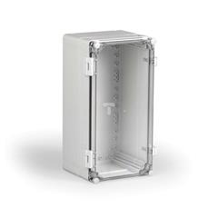 Obudowa naścienna Cubo W 200x400x185mm z zawiasami i zatrzaskami pokrywa przezroczysta IP67 PC WPCP204018T