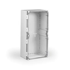 Obudowa naścienna Cubo W 300x600x185mm z zawiasami i zatrzaskami pokrywa przezroczysta IP67 PC WPCP306018T