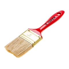 Pędzel płaski olejny 2.5"" włosie naturalne, uchwyt plastikowy do farb olejnych rozpuszczalnikowych i wodorozcieńczalnych 20B928