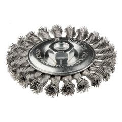 Szczotka druciana tarczowa 115 mm x M14 INOX 0,5 mm drut karbowany 57H596