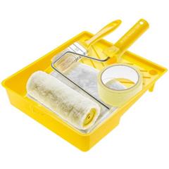 Zestaw malarski emuslyjny, kuweta, wałek emulsyjny 18 cm, folia malarska 4x5 m, pędzel emulsyjny 1.5 taśma malaraska 20B805""