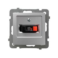 AS Gniazdo głośnikowe pojedyncze srebro GG-1G/m/18