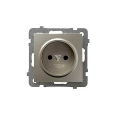AS Gniazdo pojedyncze b/u satyna light GP-1G/m/45