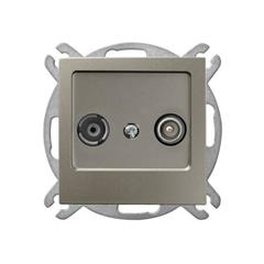 AS Gniazdo antenowe RTV końcowe satyna light GPA-GK/m/45