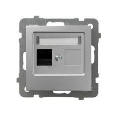 AS Gniazdo komputerowe pojedyncze, kat. 5e MMC srebro GPK-1G/K/m/18