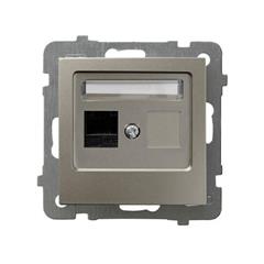 AS Gniazdo komputerowe pojedyncze, kat. 5e MMC satyna light GPK-1G/K/m/45
