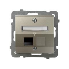 AS Obudowa gniazda pojedynczego skośna satyna light GPK-1GS/p/45