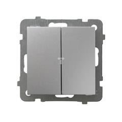 AS Łącznik dwugrupowy świecznikowy srebro ŁP-2G/m/18