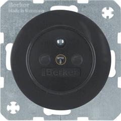 R.1/R.3 Gniazdo z uziemieniem czarny, połysk 6768762045