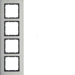 B.7 Ramka 4-krotna pionowa stal szlachetna/antracyt 10143606