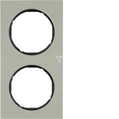 R.3 Ramka podwójna stal szlachetna/czarna 10122204