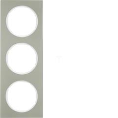 R.3 Ramka potrójna stal szlachetna/biała 10132214