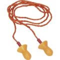 Opakowanie 10 par silikonowych wkładek do uszu ze sznurkiem + pudełko SNR26dB  kol.pomarańczowo-czerwony TETE CONICSOF010OR