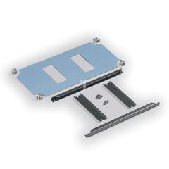 Panel frontowy kompletny Cubo O do obudów 200x300mm wysokość wspornika 14,5mm 2 otwory DIN dla 6 modułów (186x286x2mm) OFP23A214