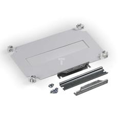 Panel frontowy kompletny Cubo O  do obudów 200x300mm wysokość wspornika 32,5mm 1 otwór DIN dla 12 modułów 186x286x2mm OFP32A132