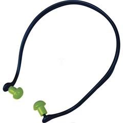 Opakowanie zawierające 1 parę wkładek przeciwhałasowych z PU na pałąku SNR 20dB kolor czarno-zielony  TETE  CONICMOVE01VE