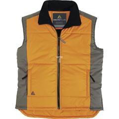 Kamizelka ocieplana z poliestru Pongee powlekanego PVC podszewka z polaru kolor pomarańczowo-szary rozmiar S CORPFIDJIORPT