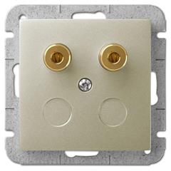 Sentia Gniazdo głośnikowe pojedyncze satyna połysk 1457-57